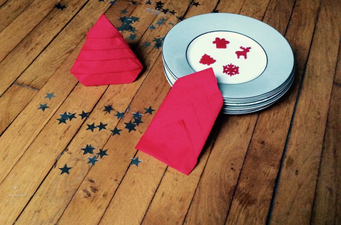 serviette sapin