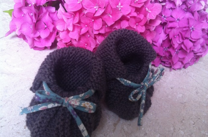 Chaussons faciles au tricot